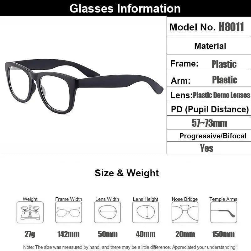 Women's Full Rim Plastic Prescription Glasses H8011 — view 7 | Rx Spectacle