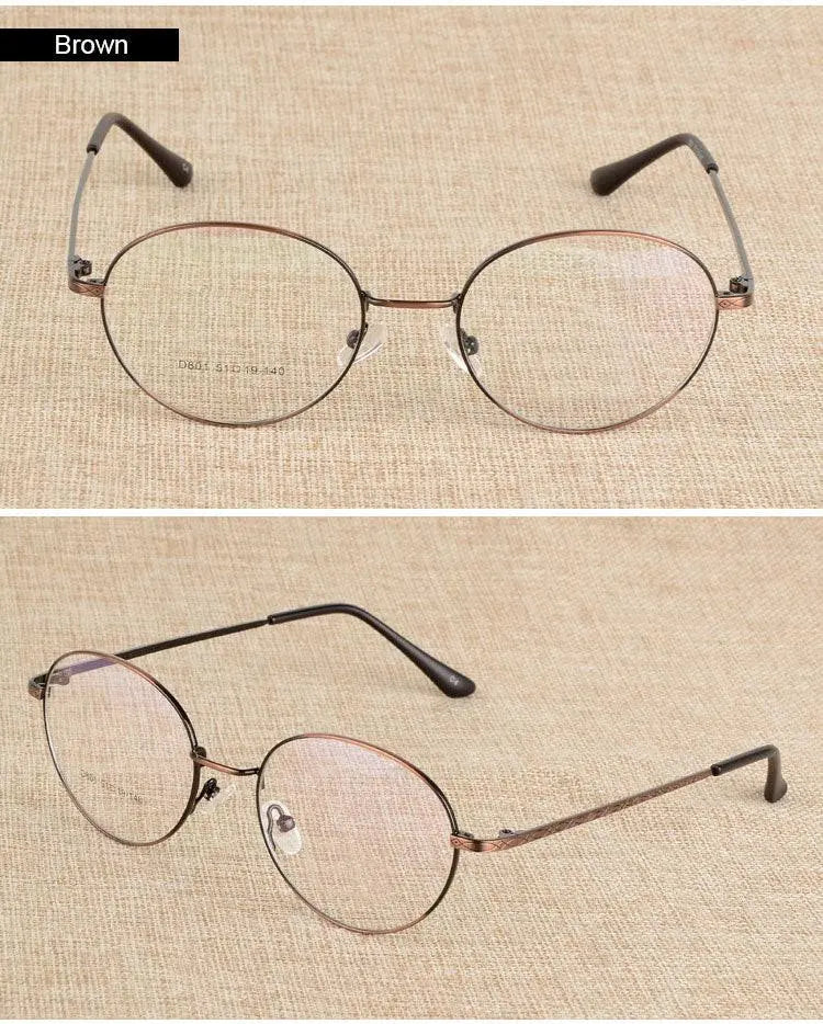 Unisex Round Full Rim Alloy Prescription Glasses J801 — view 14 | Rx Spectacle