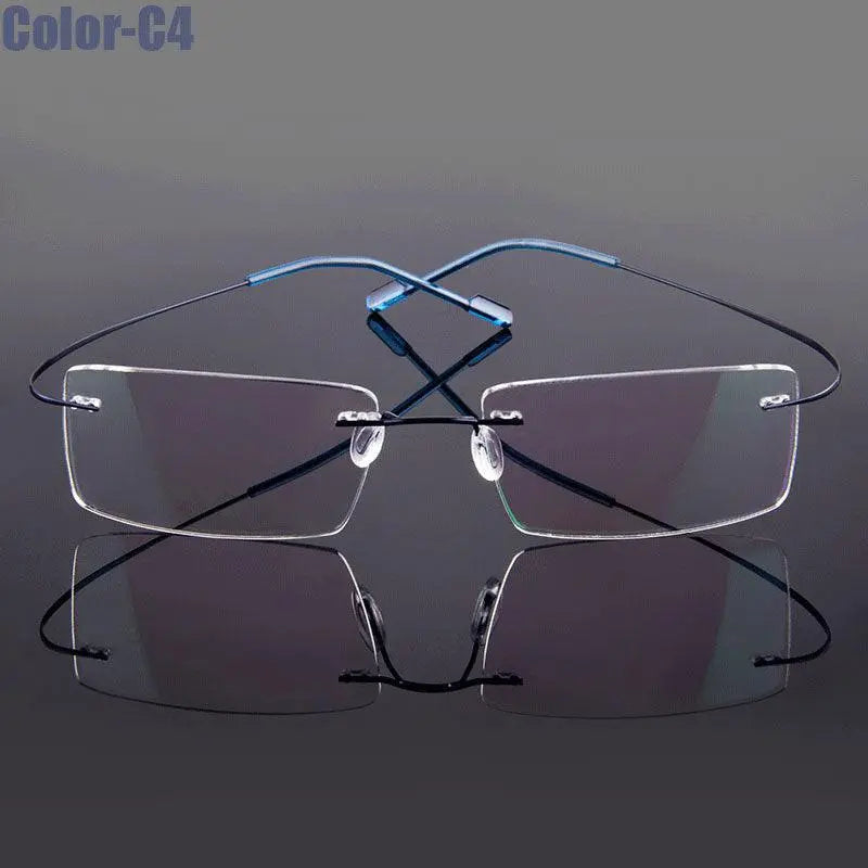 Men's Rimless Alloy Prescription Glasses T8089 — view 13 | Rx Spectacle