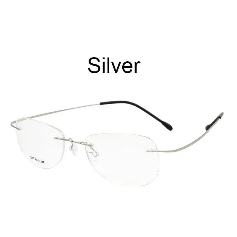 Unisex Rimless Titanium Prescription Glasses — view 11 | Rx Spectacle