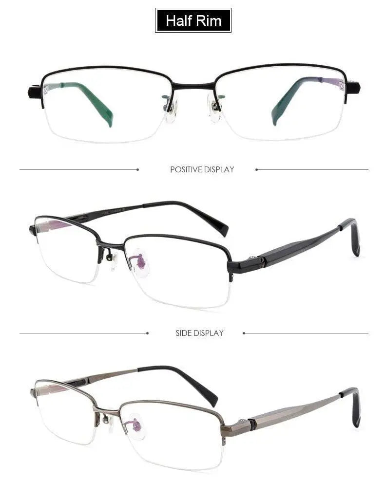 Men's Full Rim Titanium Reading Glasses 81133 — view 23 | Rx Spectacle