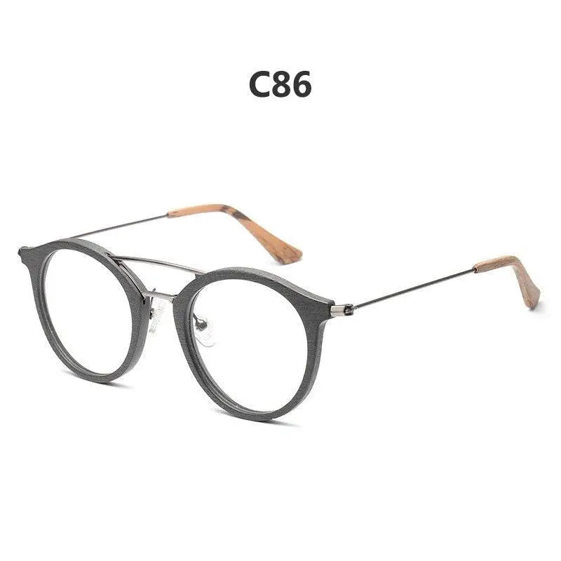 Unisex Round Full Rim Alloy Double Bridge Prescription Glasses 4821 — view 5 | Rx Spectacle