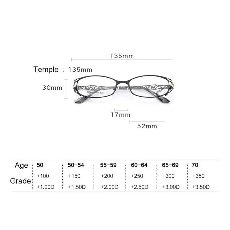 Unisex Rectangular Full Rim Alloy Reading Glasses 8982 — view 5 | Rx Spectacle