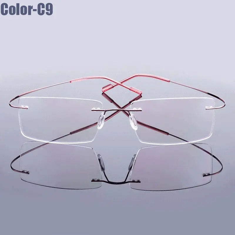 Men's Rimless Alloy Prescription Glasses T8089 — view 22 | Rx Spectacle