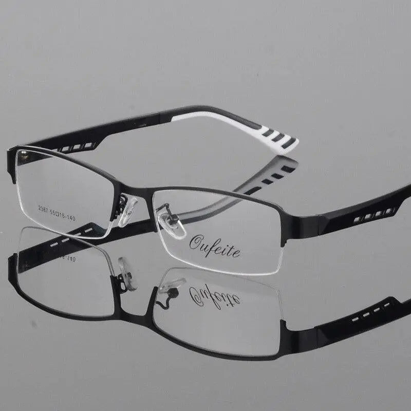 Women's Semi-Rimless Alloy Prescription Glasses 2387 — view 23 | Rx Spectacle