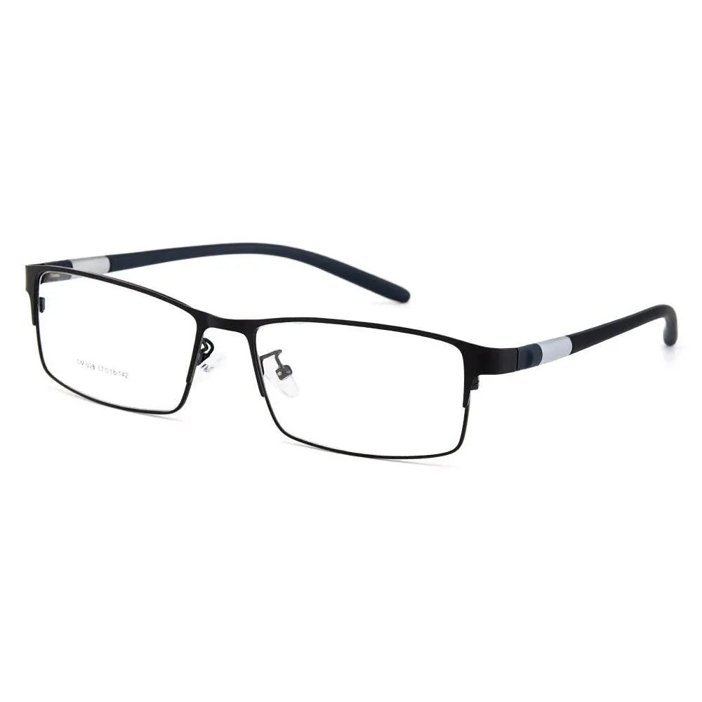 Men's Square Full Rim Titanium Prescription Glasses Y028 — view 7 | Rx Spectacle