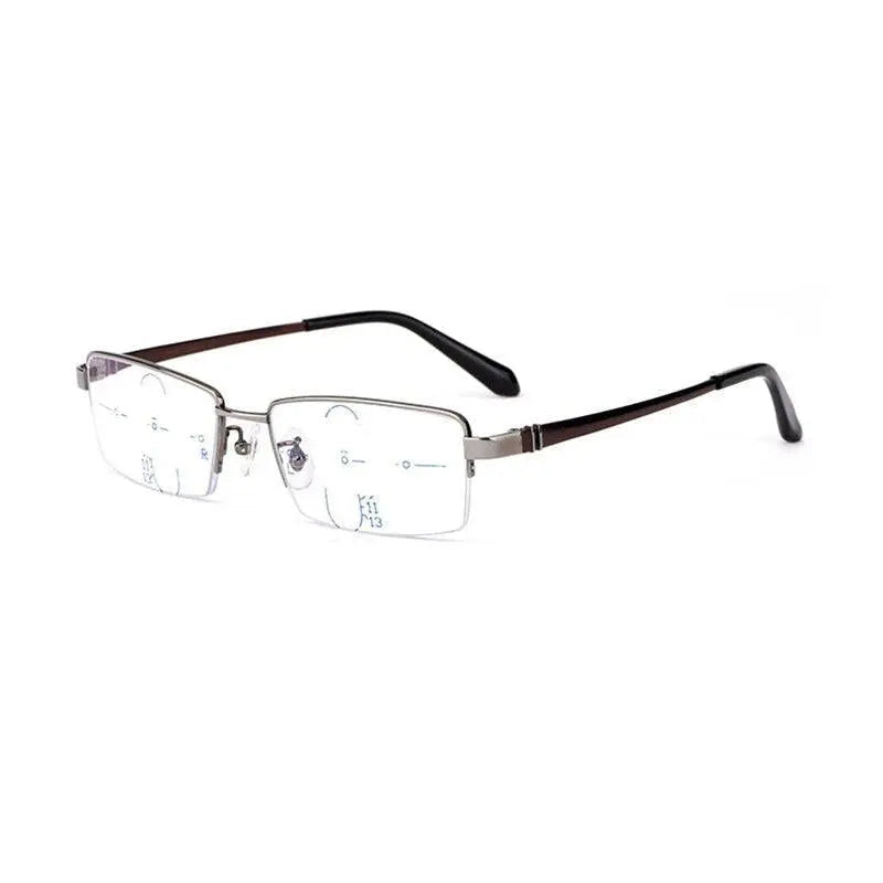 Men's Semi-Rimless Titanium Reading Glasses 1688 — view 4 | Rx Spectacle