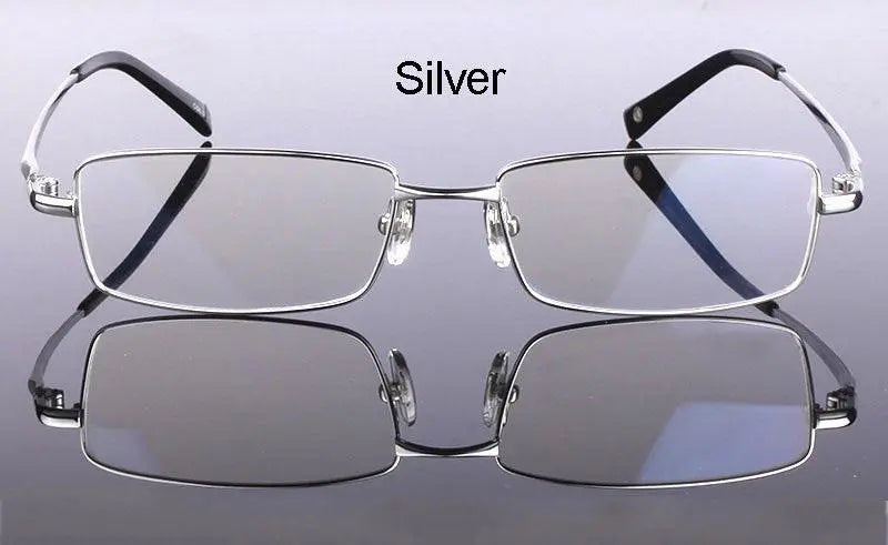 Men's Rectangular Full Rim Titanium Prescription Glasses 2256 — view 18 | Rx Spectacle