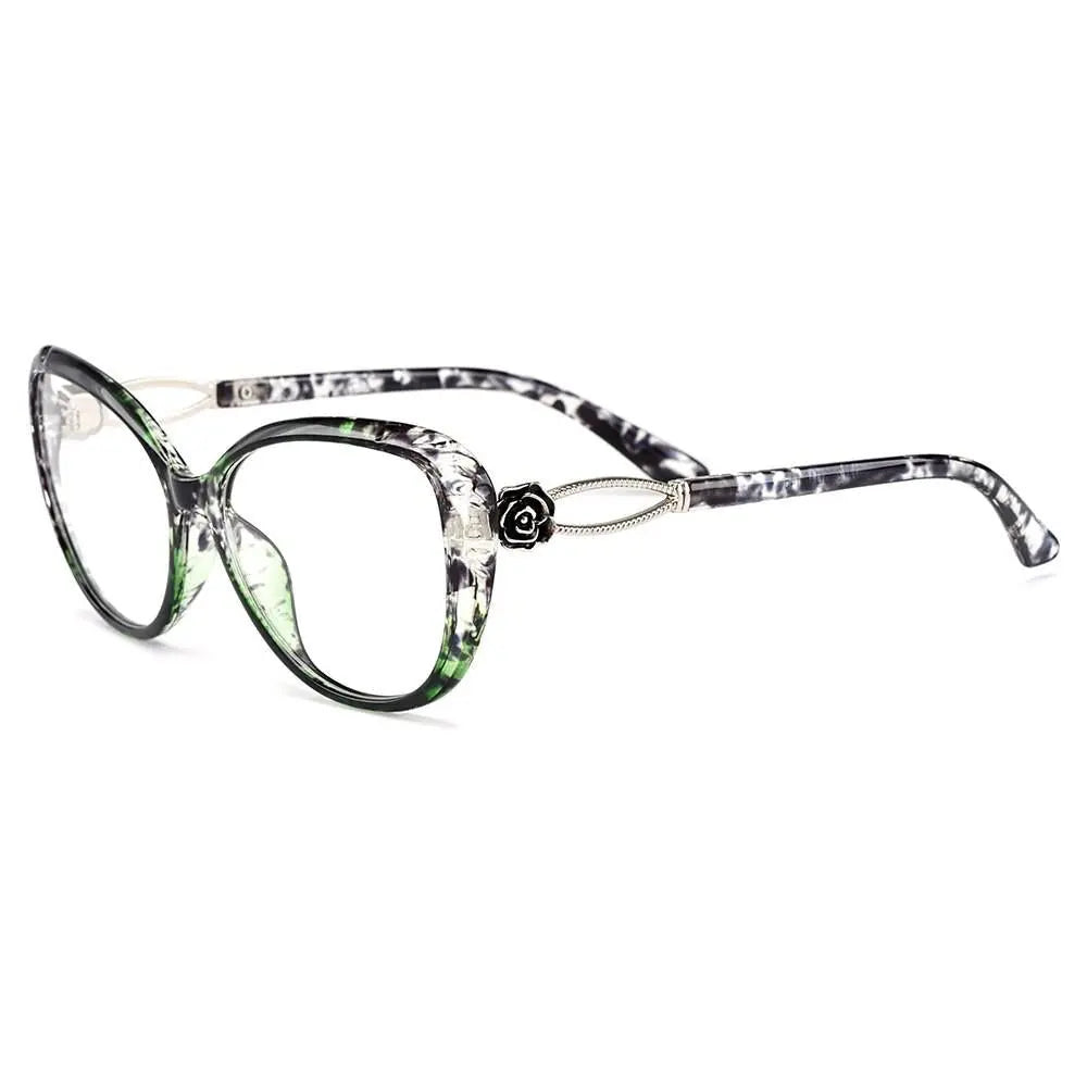 Women's Cat Eye Full Rim TR90 Oversized Prescription Glasses M1772 — view 5 | Rx Spectacle