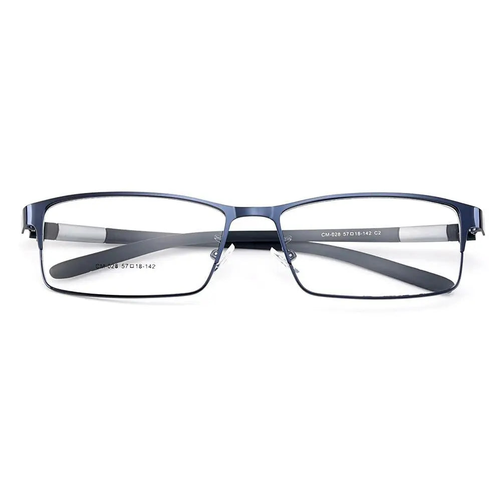 Men's Square Full Rim Titanium Prescription Glasses Y028 — view 16 | Rx Spectacle