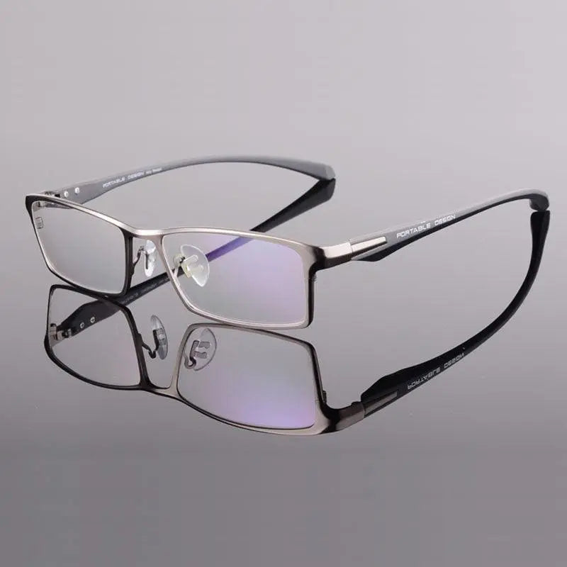 Men's Rectangular Full Rim Acetate Prescription Glasses — view 22 | Rx Spectacle