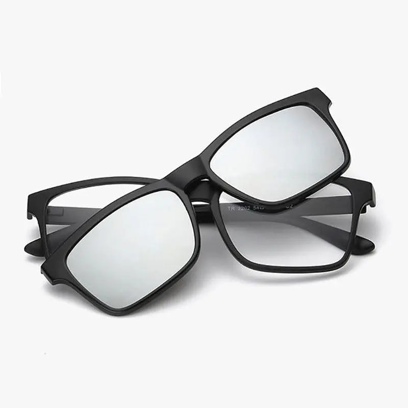 Unisex Square Full Rim Clip-On Prescription Glasses 2202 — view 5 | Rx Spectacle