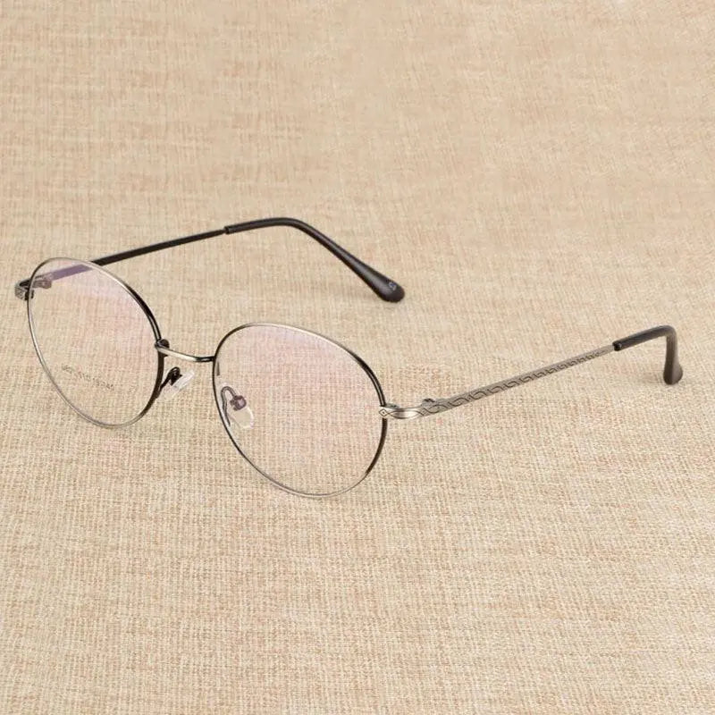 Unisex Round Full Rim Alloy Prescription Glasses J801 — view 20 | Rx Spectacle