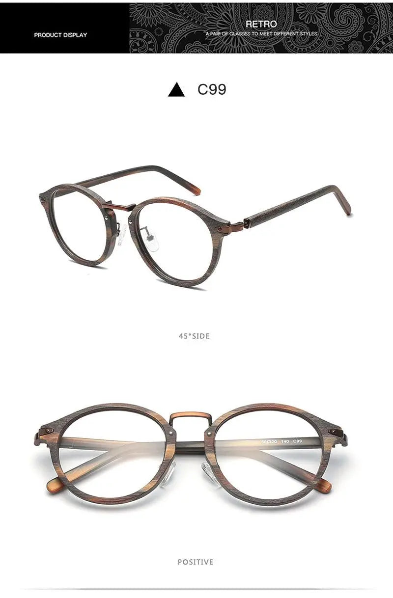 Unisex Round Full Rim Alloy Prescription Glasses Bc06 — view 18 | Rx Spectacle