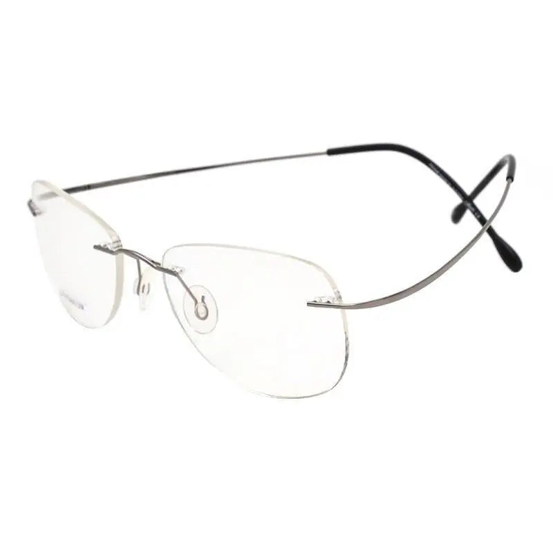 Unisex Rimless Titanium Prescription Glasses — view 10 | Rx Spectacle