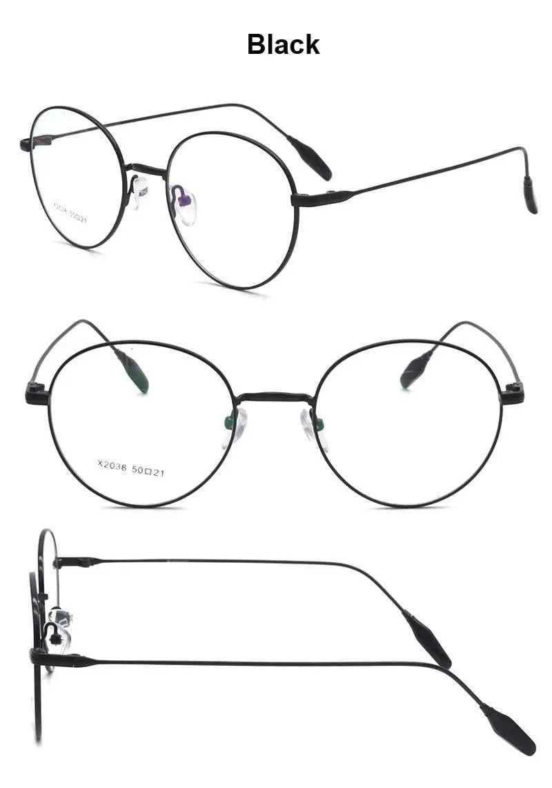 Unisex Full Rim Alloy Prescription Glasses X2038 — view 8 | Rx Spectacle