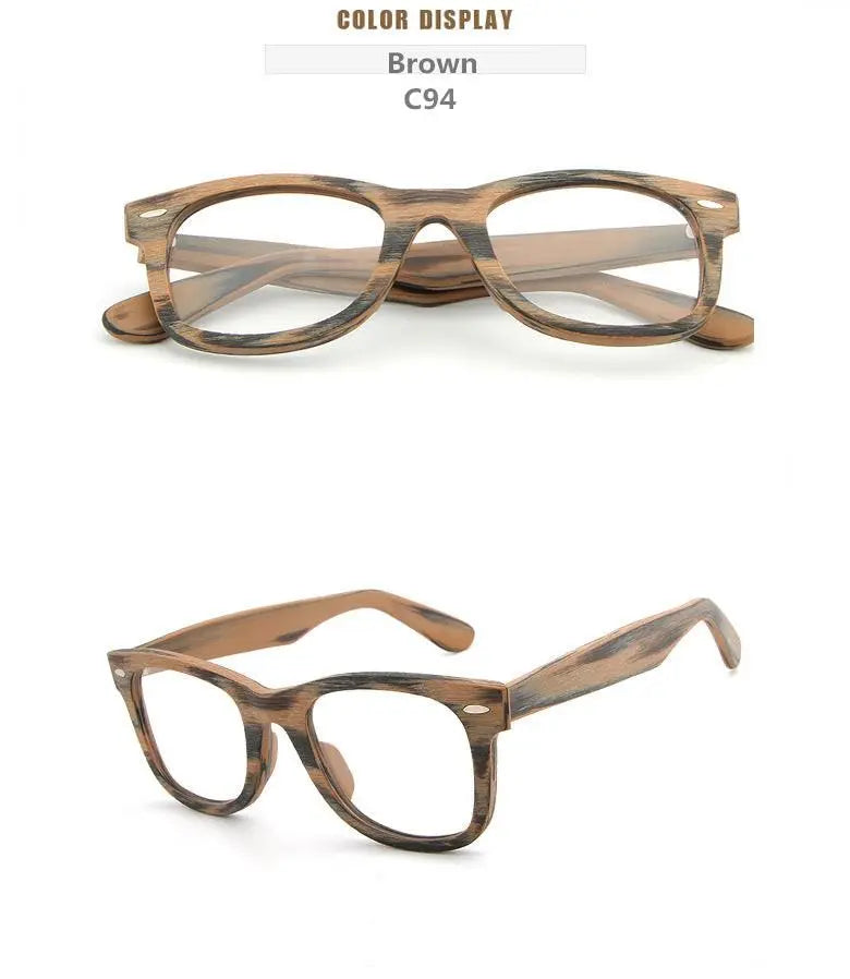 Unisex Square Full Rim Wood Prescription Glasses Lhb031 — view 17 | Rx Spectacle