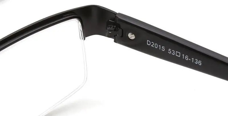 Men's Semi-Rimless Stainless Steel Reading Glasses D2015 — view 13 | Rx Spectacle