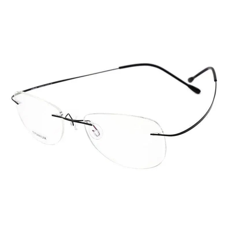 Unisex Rimless Titanium Prescription Glasses — view 3 | Rx Spectacle