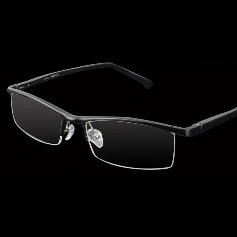 Men's Semi-Rimless Alloy Prescription Glasses 2036 — view 7 | Rx Spectacle