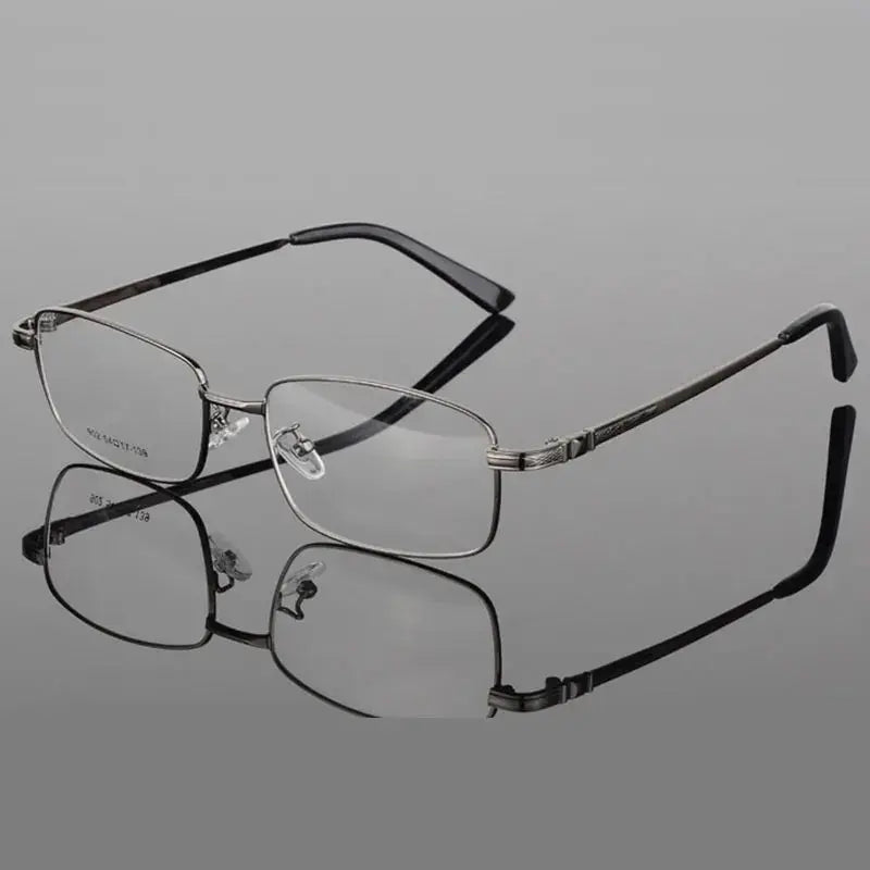 Unisex Square Full Rim Alloy Prescription Glasses 66902 — view 2 | Rx Spectacle