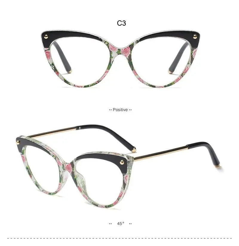 Women's Cat Eye Full Rim Acetate Prescription Glasses 93308 — view 15 | Rx Spectacle