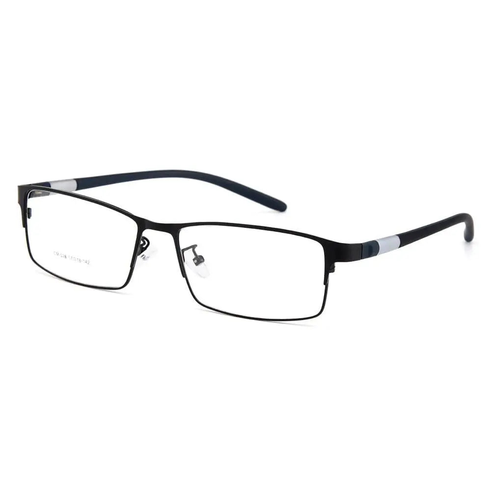 Men's Square Full Rim Titanium Prescription Glasses Y028 — view 13 | Rx Spectacle