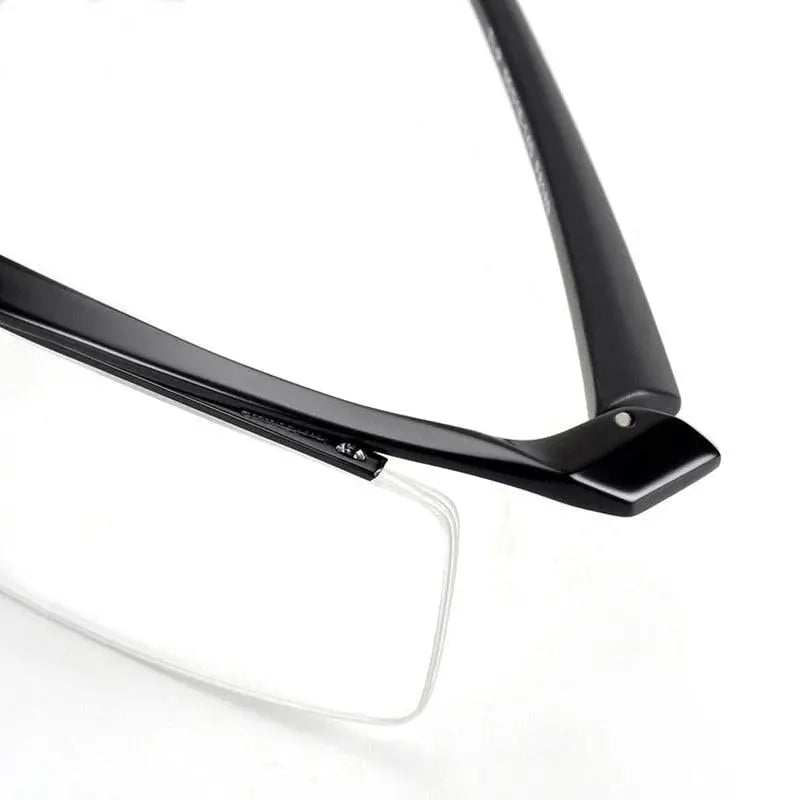 Men's Browline Semi-Rimless Titanium Prescription Glasses P8189 — view 5 | Rx Spectacle