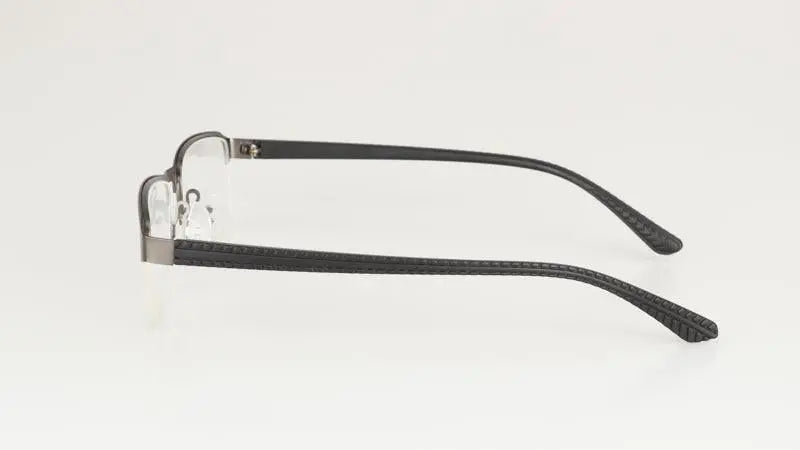 Men's Rectangular Semi-Rimless Titanium Reading Glasses 9bs — view 23 | Rx Spectacle