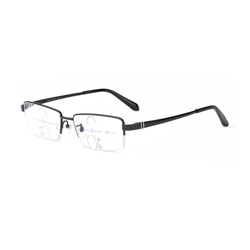 Men's Rectangular Full Rim Titanium Prescription Glasses 553317 — view 3 | Rx Spectacle