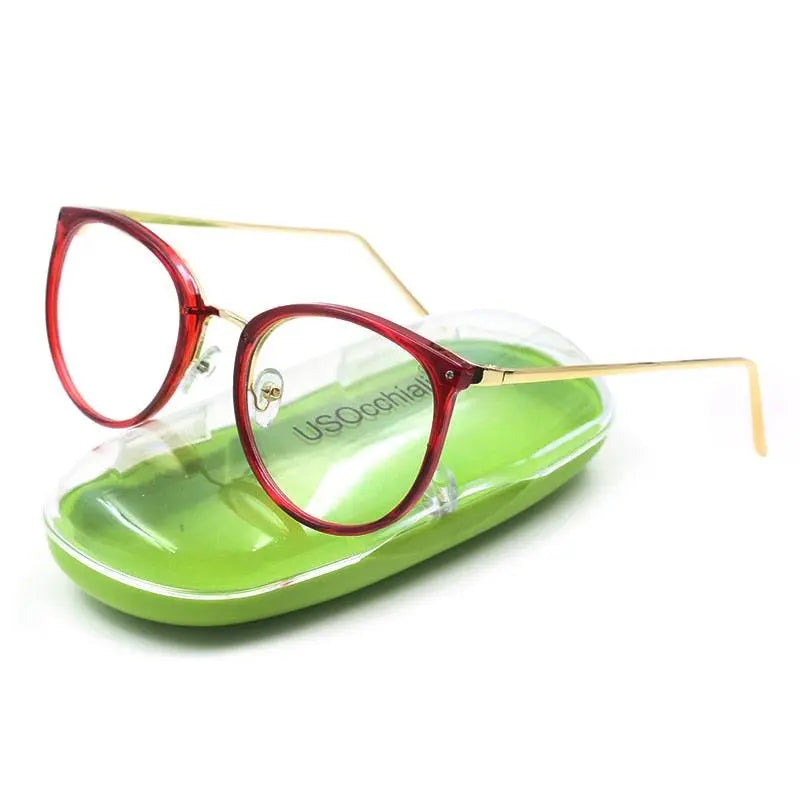 Women's Cat Eye Full Rim Alloy Prescription Glasses 5969 — view 11 | Rx Spectacle