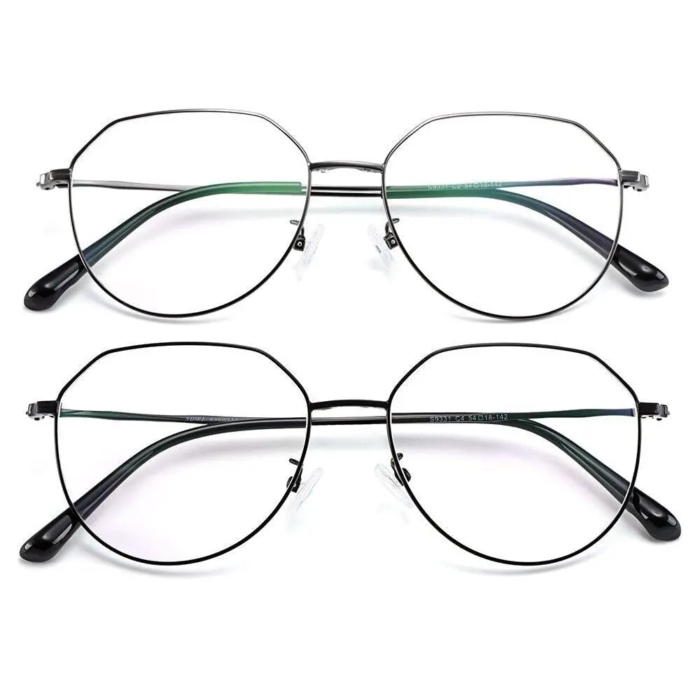 Women's Full Rim Titanium Clip-On Prescription Glasses S9331 — view 2 | Rx Spectacle