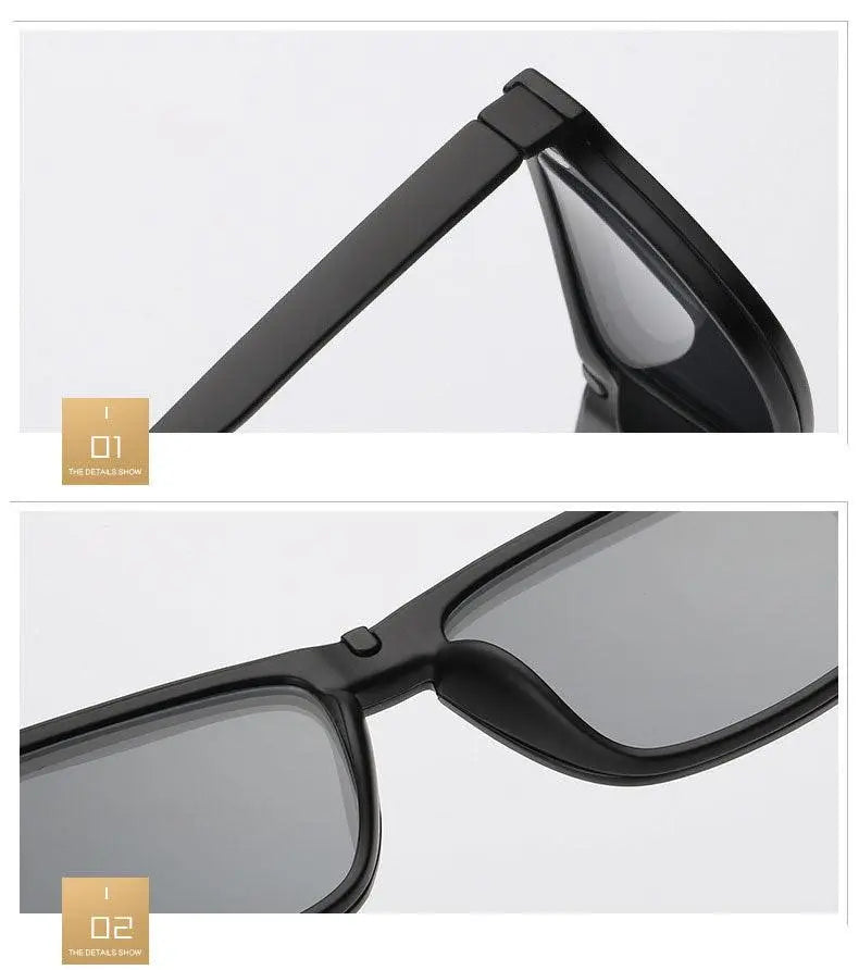 Unisex Square Full Rim Clip-On Prescription Glasses 2202 — view 17 | Rx Spectacle