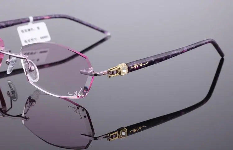 Unisex Rectangular Rimless Titanium Prescription Glasses 88005 — view 14 | Rx Spectacle