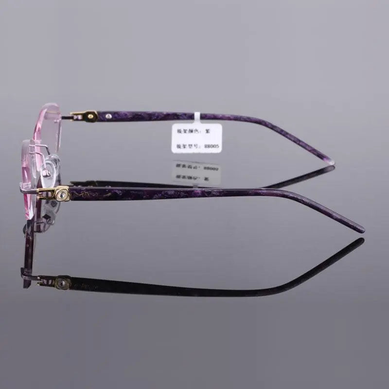 Unisex Rectangular Rimless Titanium Prescription Glasses 88005 — view 4 | Rx Spectacle