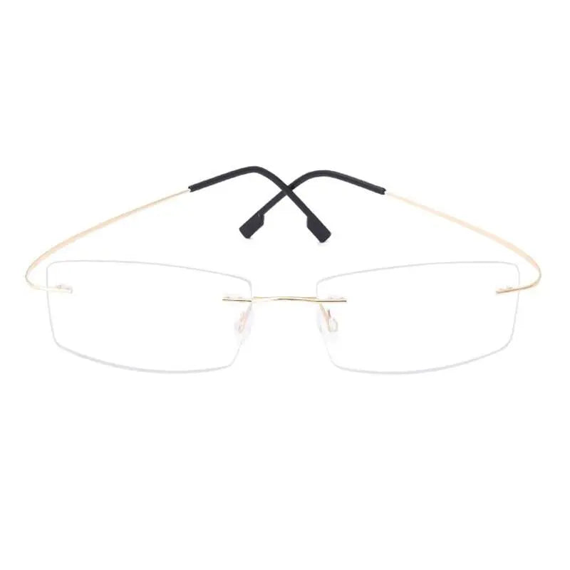Unisex Rimless Titanium Prescription Glasses J0860 — view 2 | Rx Spectacle