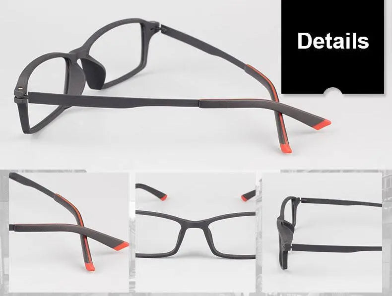 Square Full Rim Titanium Prescription Glasses 7011 — view 20 | Rx Spectacle