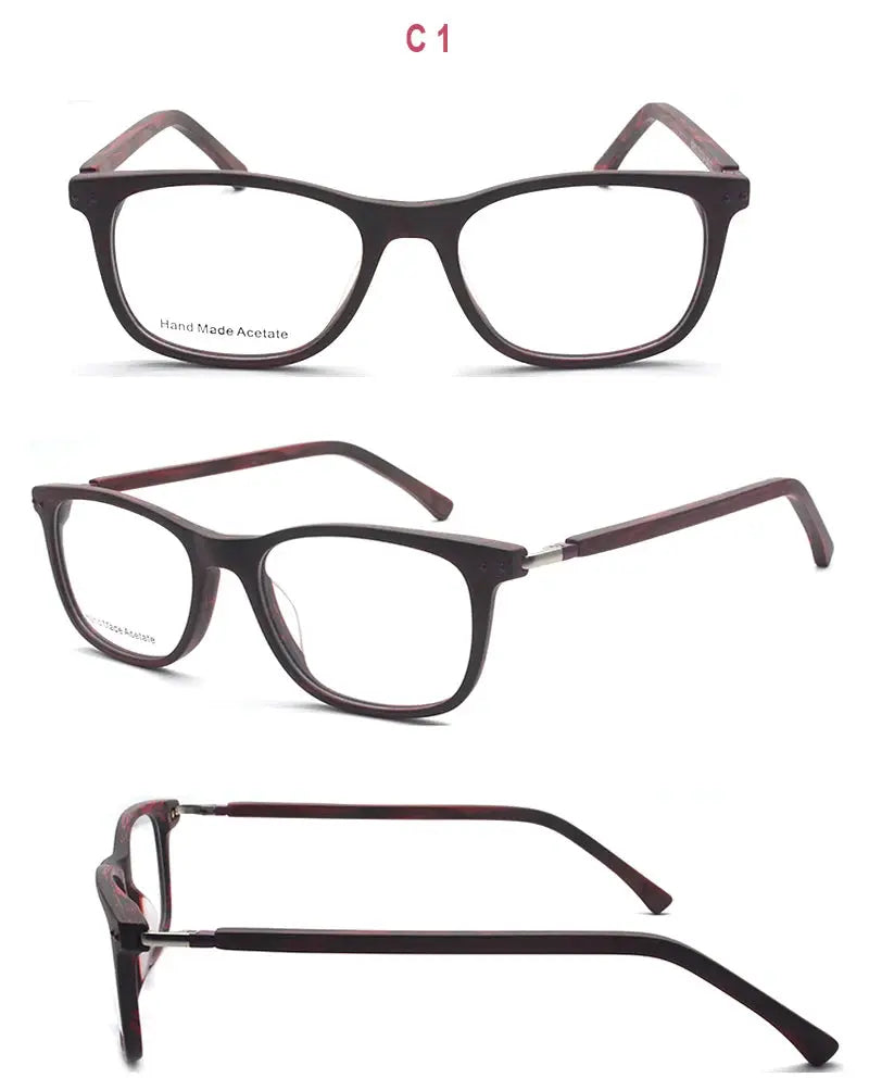 Women's Square Full Rim Acetate Prescription Glasses 92014 — view 2 | Rx Spectacle
