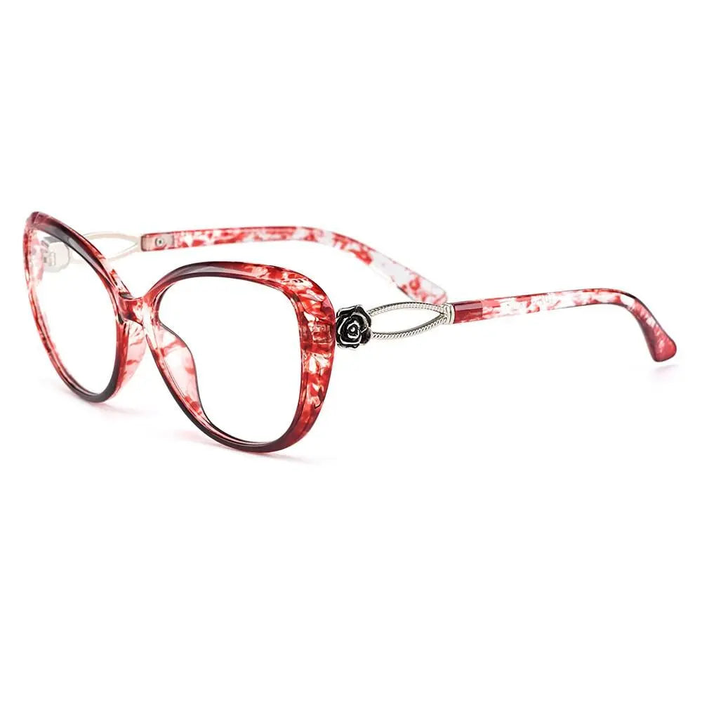 Women's Cat Eye Full Rim TR90 Oversized Prescription Glasses M1772 — view 2 | Rx Spectacle