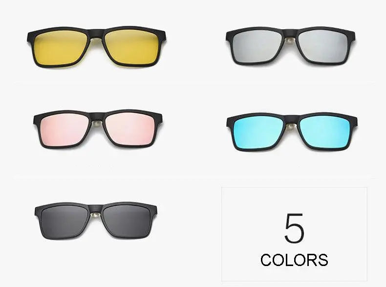 Unisex Square Full Rim Clip-On Prescription Glasses 2202 — view 11 | Rx Spectacle