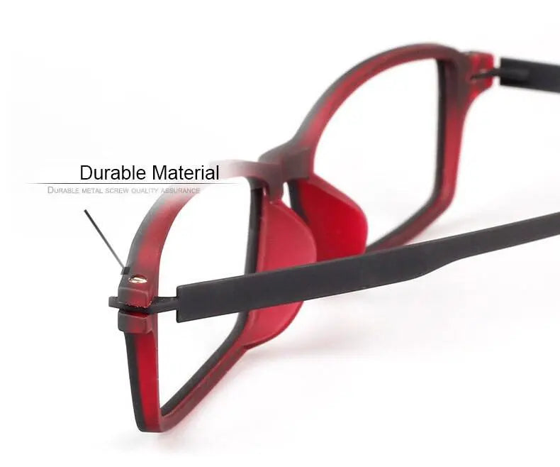 Square Full Rim Titanium Prescription Glasses 7011 — view 22 | Rx Spectacle