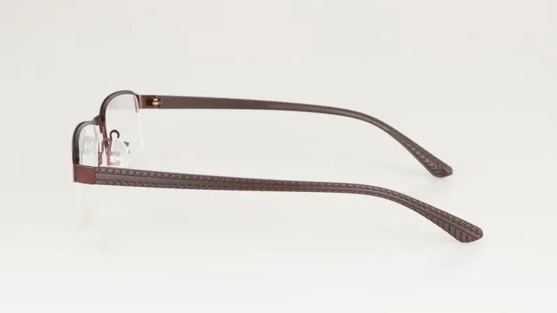 Men's Rectangular Semi-Rimless Titanium Reading Glasses 9bs — view 19 | Rx Spectacle