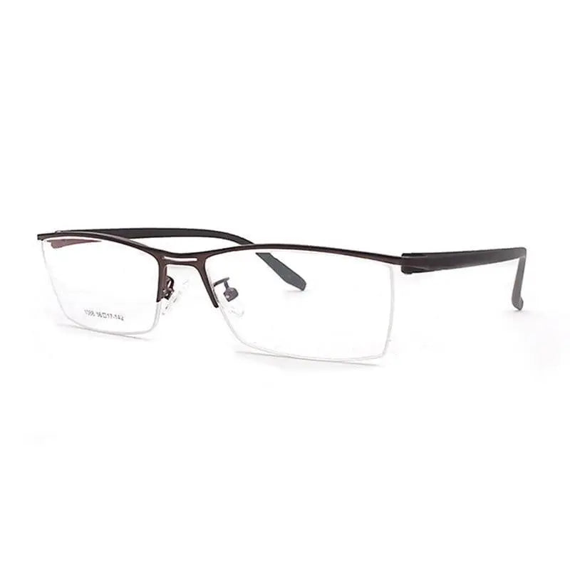Men's Semi-Rimless Acetate Prescription Glasses 1088 — view 2 | Rx Spectacle
