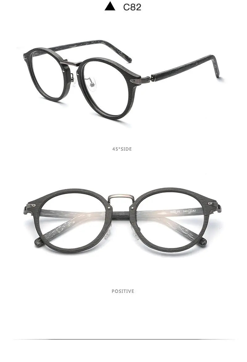 Unisex Round Full Rim Alloy Prescription Glasses Bc06 — view 25 | Rx Spectacle