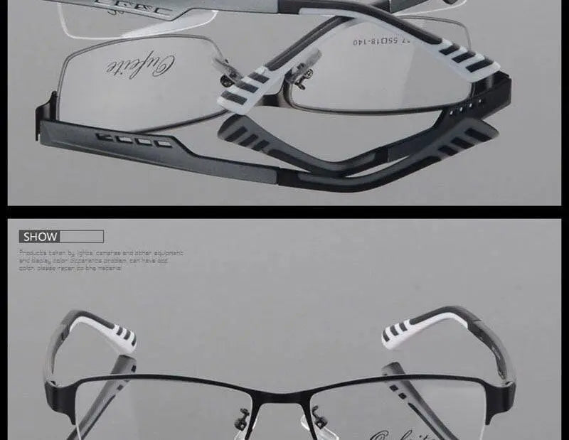 Women's Semi-Rimless Alloy Prescription Glasses 2387 — view 15 | Rx Spectacle