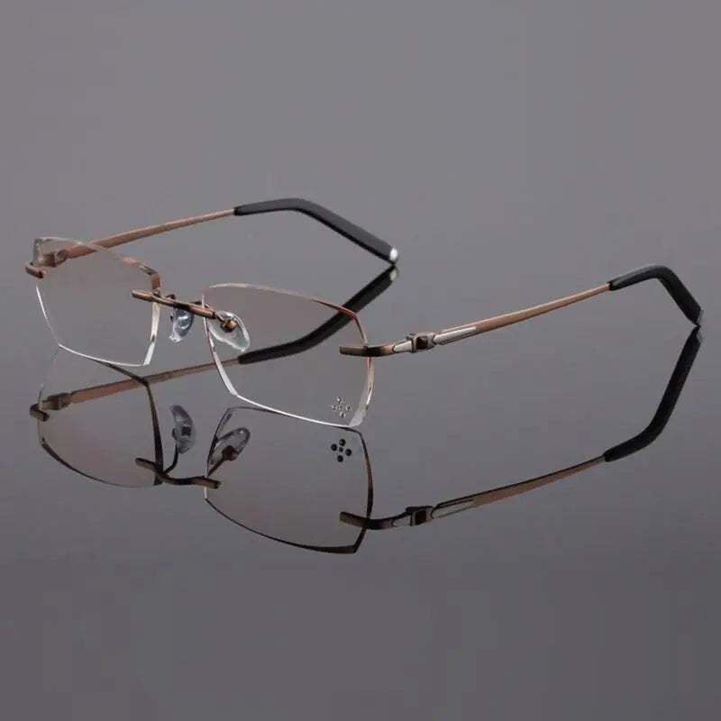 Men's Rimless Titanium Prescription Glasses 611 — view 17 | Rx Spectacle