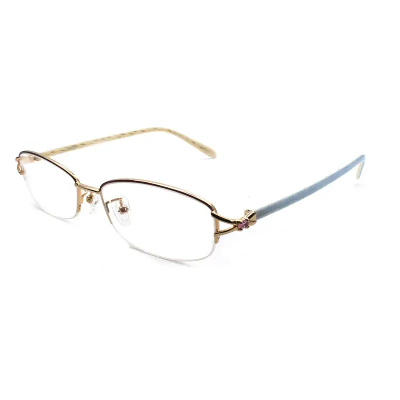 Women's Square Semi-Rimless Alloy Prescription Glasses 93066 — view 7 | Rx Spectacle