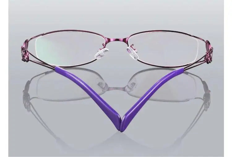 Women's Butterfly Full Rim Alloy Prescription Glasses 6150 — view 24 | Rx Spectacle