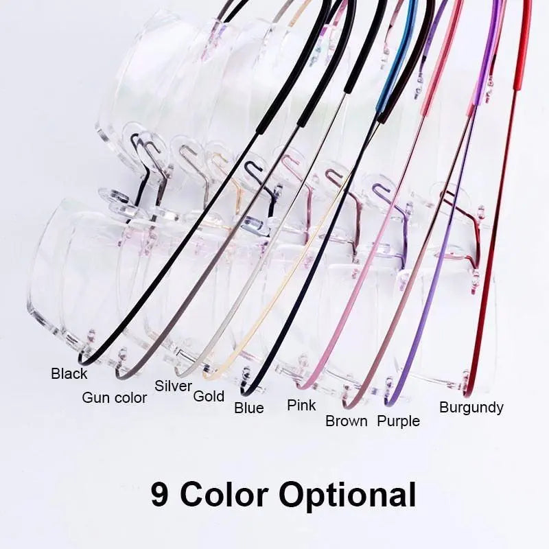 Unisex Rimless Titanium Prescription Glasses 5018 — view 12 | Rx Spectacle