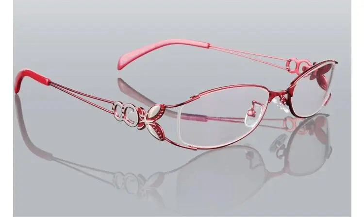 Women's Butterfly Full Rim Alloy Prescription Glasses 6150 — view 18 | Rx Spectacle